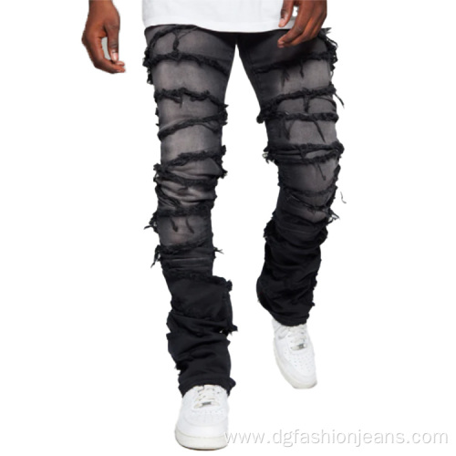 Distressed Ripped Streetwear Jeans Men